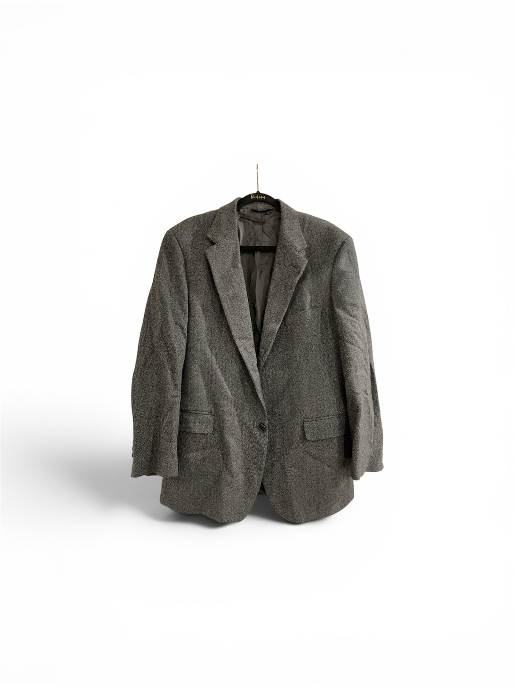 Men's Gray Herringbone Blazer - Classic Tailored Jacket